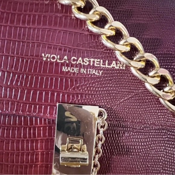 Gorgeous Red Leather Viola Castellani Purse MADE IN ITALY - Picture 7 of 16